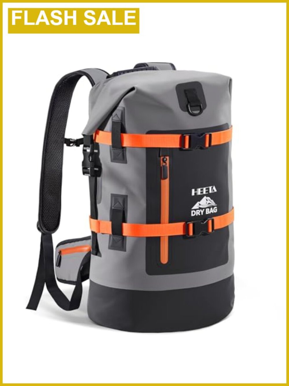 40L Waterproof Dry Bag Backpack 500D PVC Roll Top Heavy Duty Boating
